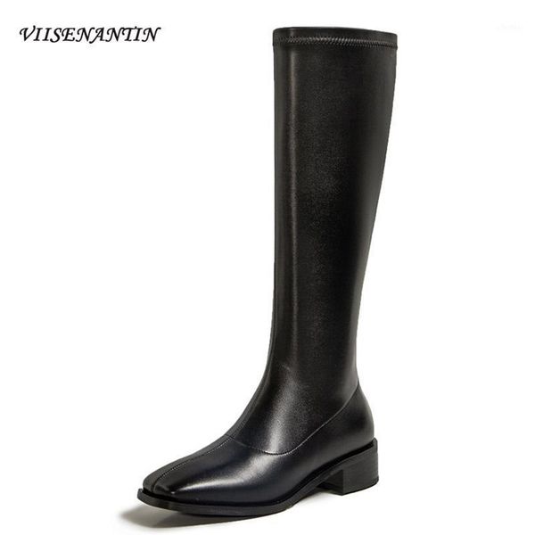 women's knee-length autumn winter flat boots new style square toe side zipper high tube stretch boots small knight1, Black
women's knee-length autumn winter flat boots new style square toe side zipper high tube stretch boots small knight1, Black