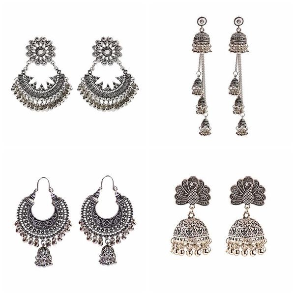 dangle & chandelier 4pcs/set earring boho vintage earrings for women jewelry pendientes gypsy stud hoop long statement kolczyki gift, Silver
dangle & chandelier 4pcs/set earring boho vintage earrings for women jewelry pendientes gypsy stud hoop long statement kolczyki gift, Silver