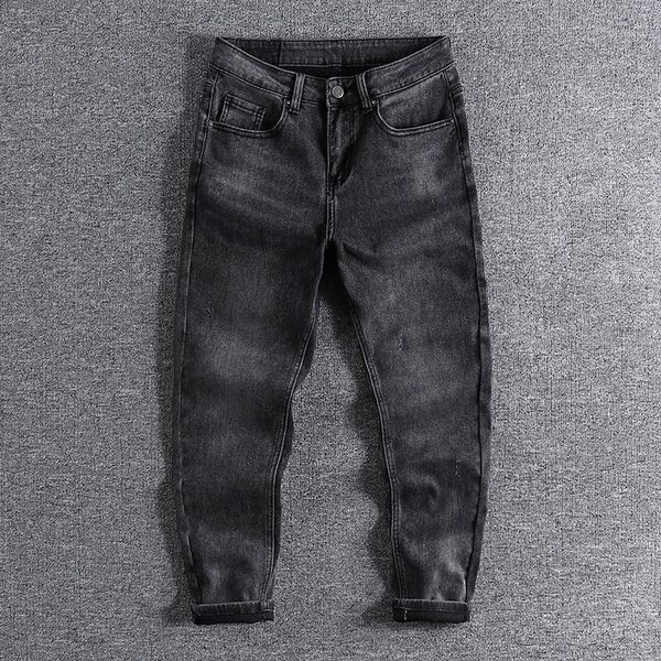 2020 new arrival simple and fashionable black grey cat whisker elastic capris with slim fit jeans for men wear 05871, Blue
2020 new arrival simple and fashionable black grey cat whisker elastic capris with slim fit jeans for men wear 05871, Blue