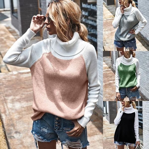 women's sweaters winter patchwork turtleneck knitwear women panelled loose pullovers ladies streetwear full sleeve fall, White;black
women's sweaters winter patchwork turtleneck knitwear women panelled loose pullovers ladies streetwear full sleeve fall, White;black