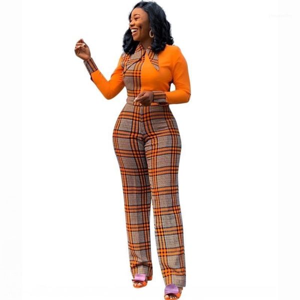 women's jumpsuits & rompers 2021 african women elastic long sleeve plaid patchwork straight jumpsuit night club party playsuit office b, Black;white 
women's jumpsuits & rompers 2021 african women elastic long sleeve plaid patchwork straight jumpsuit night club party playsuit office b, Black;white