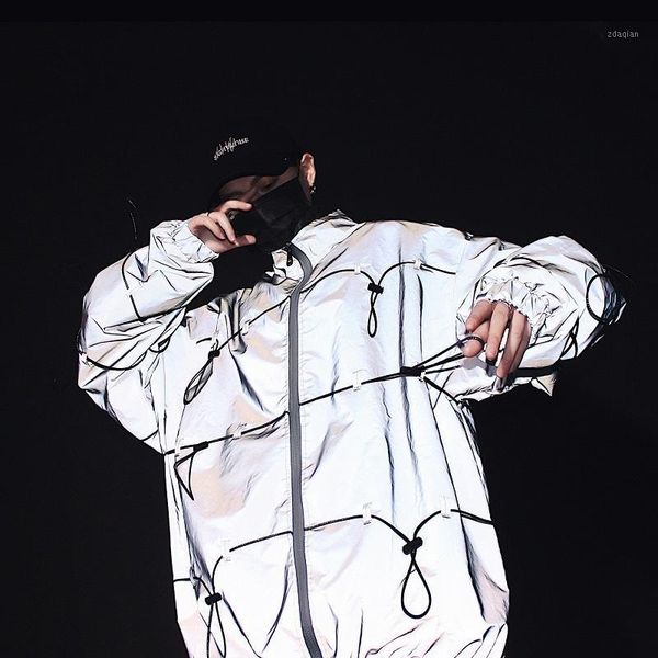 streetwear hip hop casual windbreaker coat dj stage show clothing men 3m reflective jacket sets (jacket+pant) male women1, Black;brown
streetwear hip hop casual windbreaker coat dj stage show clothing men 3m reflective jacket sets (jacket+pant) male women1, Black;brown