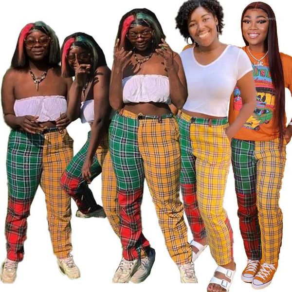 fashion casual female clothing womens designer straight pants plaid panelled multi color high waist pencil pants, Black;white
fashion casual female clothing womens designer straight pants plaid panelled multi color high waist pencil pants, Black;white