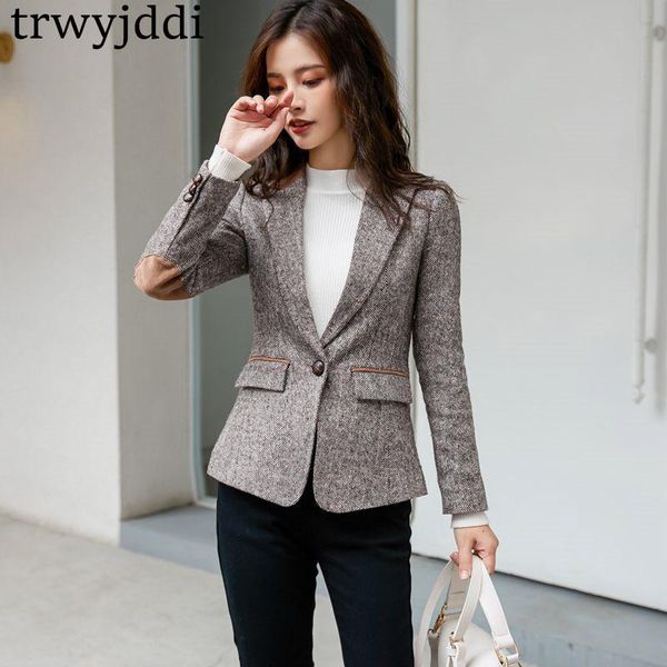 british wind woolen suit jacket 2020 spring autumn women's blazers new korean casual suit short coats female outerwear n456, White;black
british wind woolen suit jacket 2020 spring autumn women's blazers new korean casual suit short coats female outerwear n456, White;black