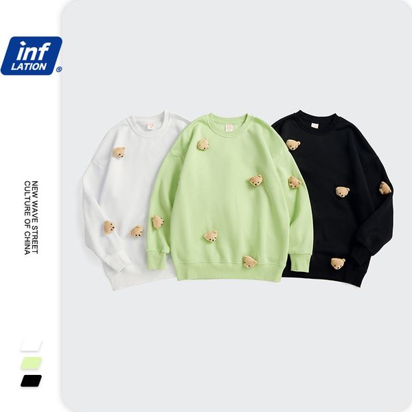 inf men's clothing - autumn and winter 2020 new fashion brand multi dimensional bear versatile men's plush round neck sweater, Black
inf men's clothing - autumn and winter 2020 new fashion brand multi dimensional bear versatile men's plush round neck sweater, Black