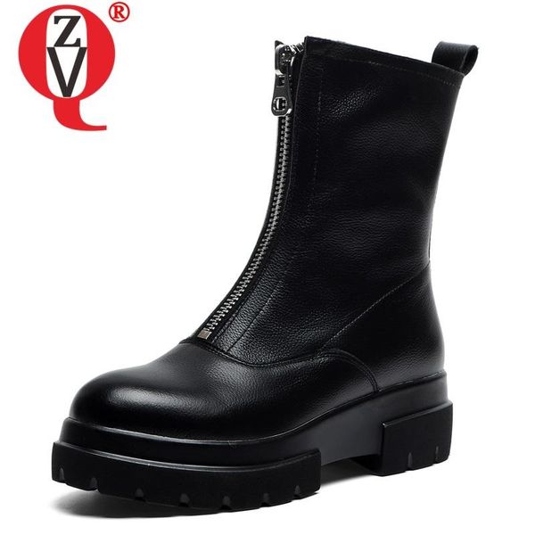 zvq winter new fashion ankle boots outside comfortable genuine leather round toe front zip women shoes drop shipping size 34-40, Black
zvq winter new fashion ankle boots outside comfortable genuine leather round toe front zip women shoes drop shipping size 34-40, Black