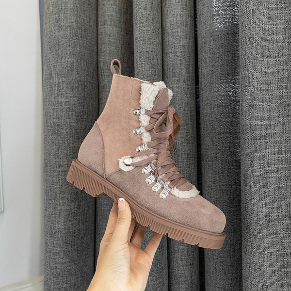 2021 winter women's genuine size 22-26.5cm cow suede short snowboots warm velvet snow boots l945, Black
2021 winter women's genuine size 22-26.5cm cow suede short snowboots warm velvet snow boots l945, Black