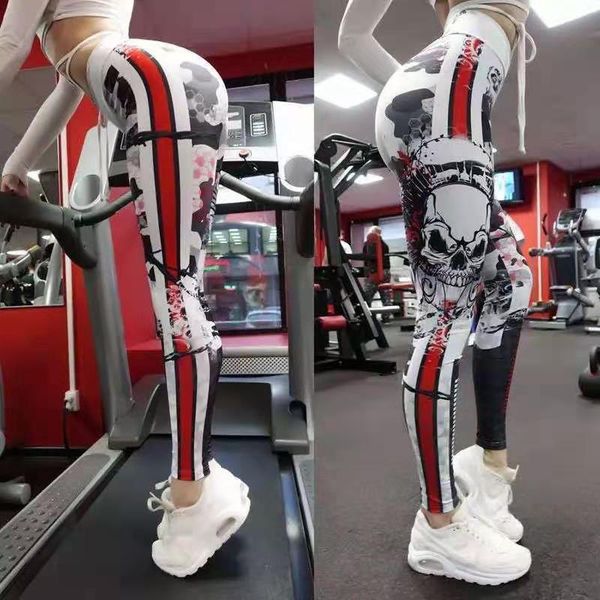 skull print leggings, women's high-waisted yoga pants, hygrophobic sweat dispersion speed dry breathable tights, ing, Black
skull print leggings, women's high-waisted yoga pants, hygrophobic sweat dispersion speed dry breathable tights, ing, Black