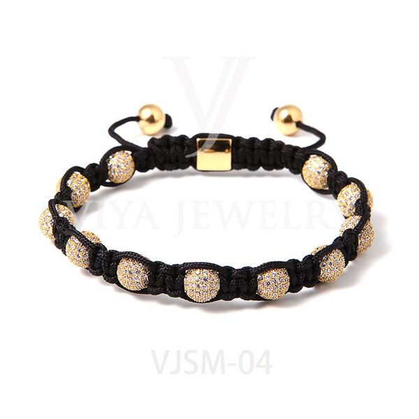 2020 Luxury Drill Ball Macrame Braiding Bracelets Jewelry For Men/women Watch 8mm Cz Beads Braided Bracelet Friendship Gift