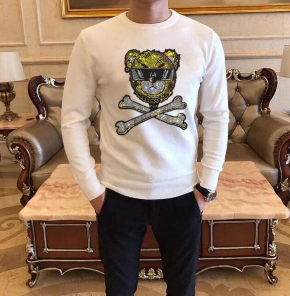 sweater standard wool hip hop cool clothes crew neck two color black and white b20, White;black
sweater standard wool hip hop cool clothes crew neck two color black and white b20, White;black
