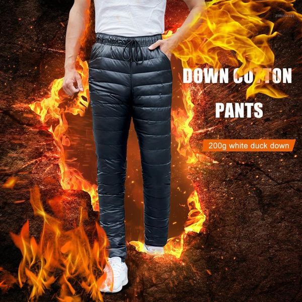 outdoor down pants skiing thickened thermal camping windproof waterproof hiking climbing warm slim trousers1, Black;green 
outdoor down pants skiing thickened thermal camping windproof waterproof hiking climbing warm slim trousers1, Black;green
