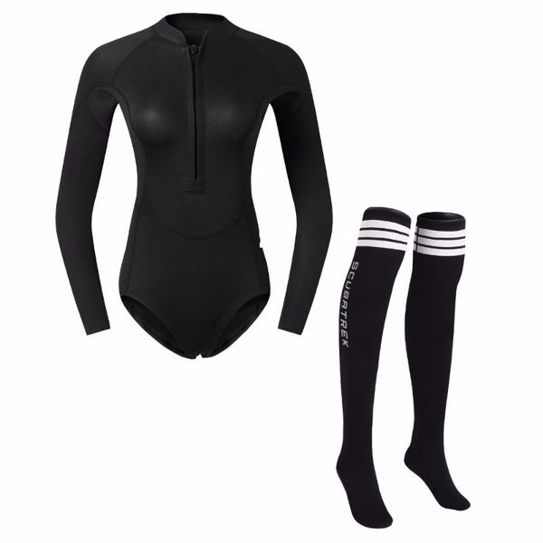 women 2mm neoprene wetsuit diving surfing kayak long sleeve jacket with long diving socks
women 2mm neoprene wetsuit diving surfing kayak long sleeve jacket with long diving socks