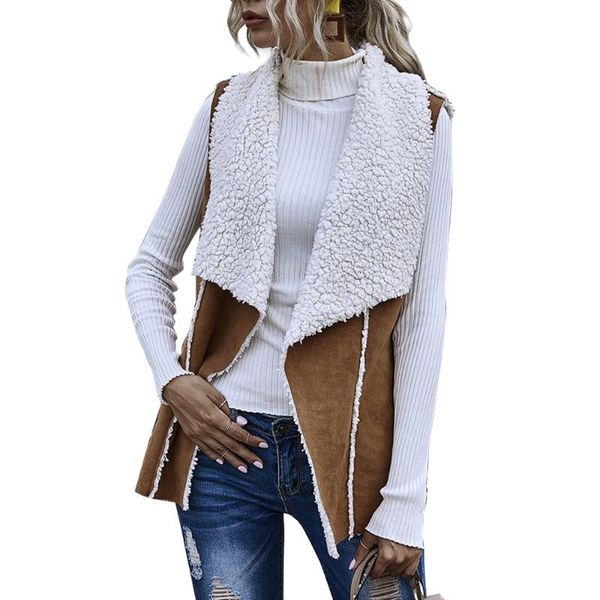 women coat vest solid sleeveless lapel jacket both side wear autumn winter women clothing casual fleece slim waistcoat outwear, Black;white
women coat vest solid sleeveless lapel jacket both side wear autumn winter women clothing casual fleece slim waistcoat outwear, Black;white