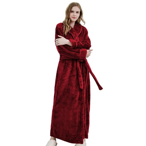 2021 new oversized autumn winter long nightgown for women solid terry bathrobe female thicken with sashes ladies sleepwear tj8i, Black;red
2021 new oversized autumn winter long nightgown for women solid terry bathrobe female thicken with sashes ladies sleepwear tj8i, Black;red