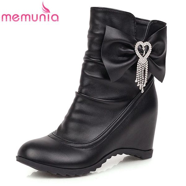boots memunia 2021 arrive ankle women round toe pu bowknot crystal autumn winter short comfortable wedges shoes woman, Black
boots memunia 2021 arrive ankle women round toe pu bowknot crystal autumn winter short comfortable wedges shoes woman, Black