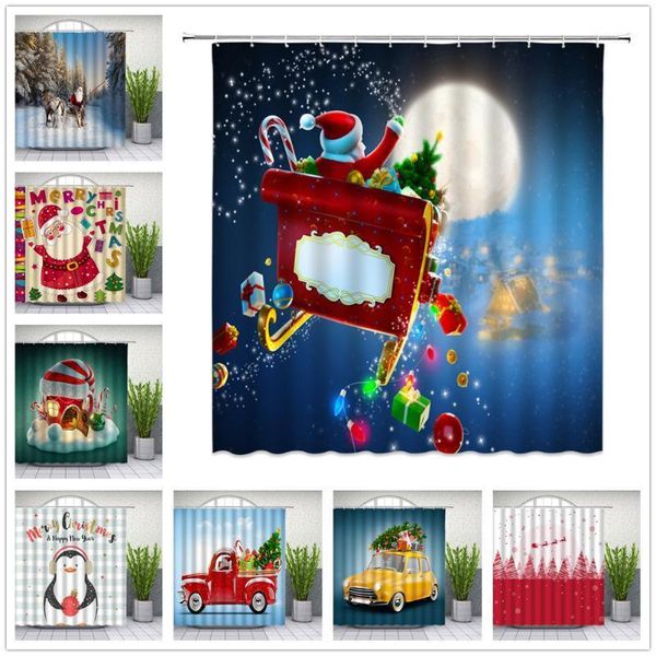 christmas theme shower curtains santa claus elk toboggan gift christmas tree bathroom decor waterproof cloth curtain set
christmas theme shower curtains santa claus elk toboggan gift christmas tree bathroom decor waterproof cloth curtain set