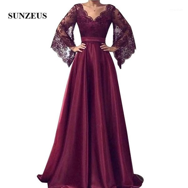 lace long sleeves evening dresses a-line v-neck burgundy satin formal women dress 2019 long party gowns1, White;black
lace long sleeves evening dresses a-line v-neck burgundy satin formal women dress 2019 long party gowns1, White;black
