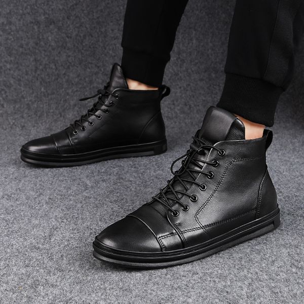 genuine leather plush warm snow waterproof ankle male boots autumn winter men shoes big size 48, Black
genuine leather plush warm snow waterproof ankle male boots autumn winter men shoes big size 48, Black