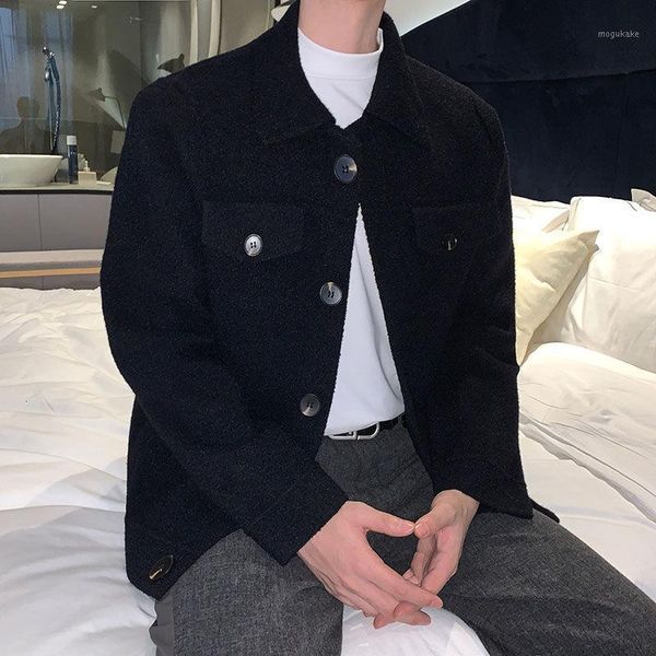 2020 autumn and winter new youth fashion men's loose solid color short woolen jacket fashion casual lapel black m-2xl1
2020 autumn and winter new youth fashion men's loose solid color short woolen jacket fashion casual lapel black m-2xl1
