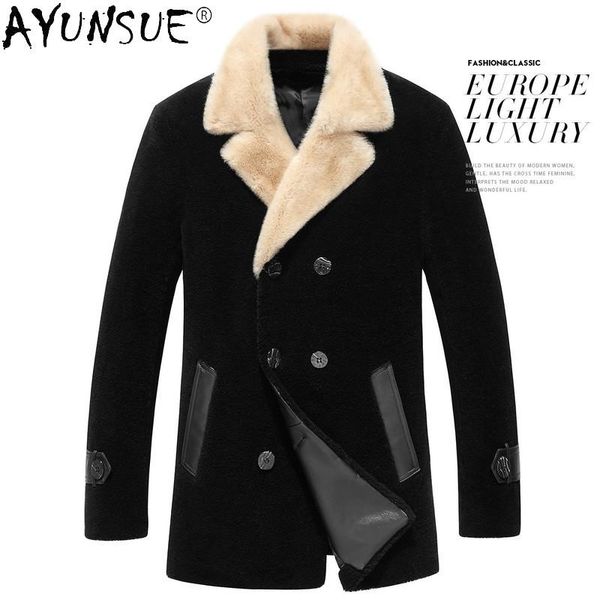 ayunsue real fur coat men autumn winter male jacket collar 80% wool mens jackets and coats plus size 4xl casual 2021, Black
ayunsue real fur coat men autumn winter male jacket collar 80% wool mens jackets and coats plus size 4xl casual 2021, Black