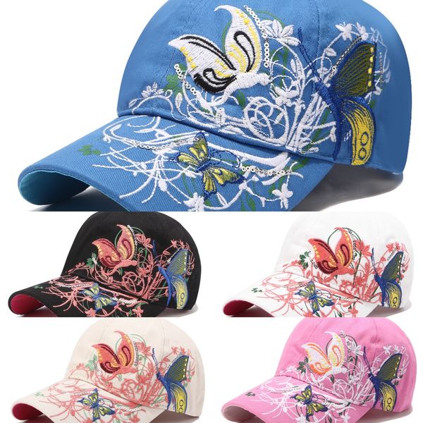 xhhxb korean sequin baseball cap embroidered embroidered baseball cap butterfly embroidery duck tongue lip print trendy women's hat sun, Blue;gray
xhhxb korean sequin baseball cap embroidered embroidered baseball cap butterfly embroidery duck tongue lip print trendy women's hat sun, Blue;gray
