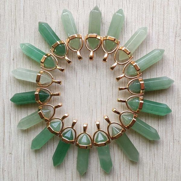 natural green aventurine point pillar charms golden alloy pendants for women and men jewelry making wholesale, Bronze;silver
natural green aventurine point pillar charms golden alloy pendants for women and men jewelry making wholesale, Bronze;silver