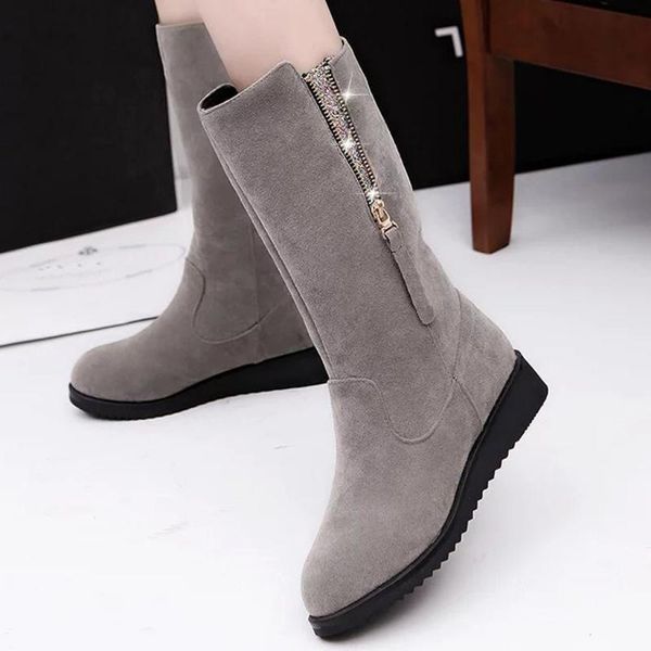 boots women mid-calf suede winter fashion leisure large size zipper wedges med heels short keep warm shoes woman booties, Black
boots women mid-calf suede winter fashion leisure large size zipper wedges med heels short keep warm shoes woman booties, Black