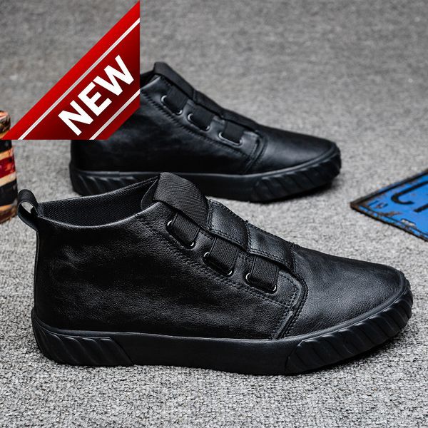 high leather english style black short summer breathable one foot pedal board shoes men's martin boots
high leather english style black short summer breathable one foot pedal board shoes men's martin boots