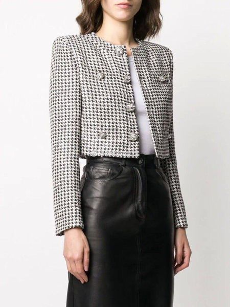 women's suits & blazers 2021 autumn fashion women plaid short blazer jacket ladies coat ddxgz2, White;black
women's suits & blazers 2021 autumn fashion women plaid short blazer jacket ladies coat ddxgz2, White;black