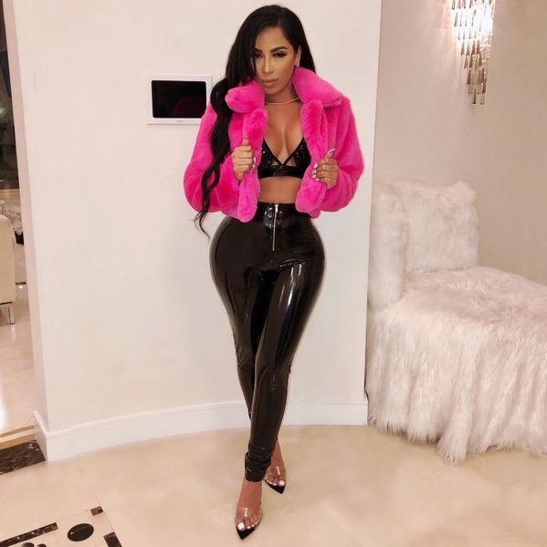 women's fur & faux fashion lime green short coat winter neon fluorescent warm cardigan cropped jacket fluffy teddy coats, Black
women's fur & faux fashion lime green short coat winter neon fluorescent warm cardigan cropped jacket fluffy teddy coats, Black