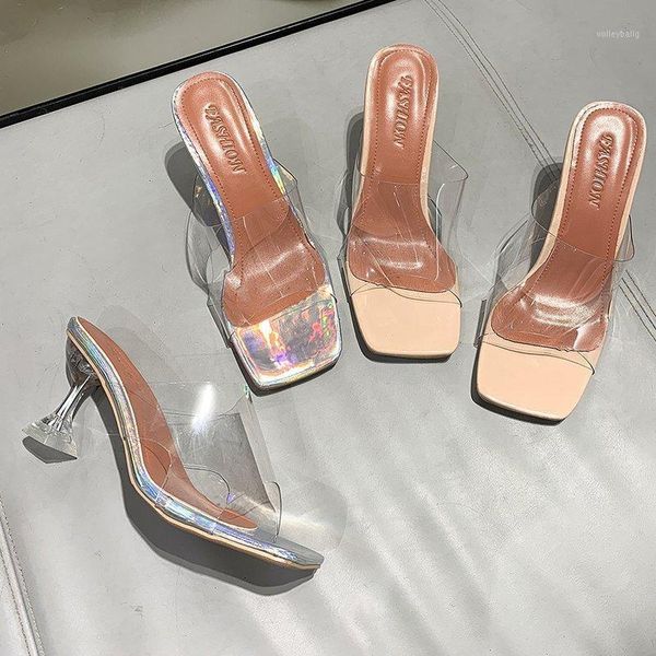 2021 high heels sandals shoes pvc transparent crystal sun flowers buckle womens slippers summer square toe ladies strange1, Black
2021 high heels sandals shoes pvc transparent crystal sun flowers buckle womens slippers summer square toe ladies strange1, Black
