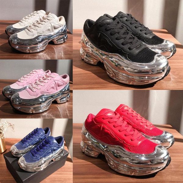 with box raf simons fashion men women coated soles mirror reflective ozweego colorful gradient hollow casual shoes size 36-45 40zg#, Black
with box raf simons fashion men women coated soles mirror reflective ozweego colorful gradient hollow casual shoes size 36-45 40zg#, Black