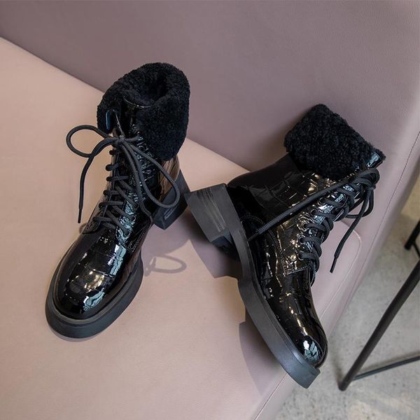 boots women snow real leather warm fur high heel winter shoes woman plush fashion platform short boot, Black
boots women snow real leather warm fur high heel winter shoes woman plush fashion platform short boot, Black