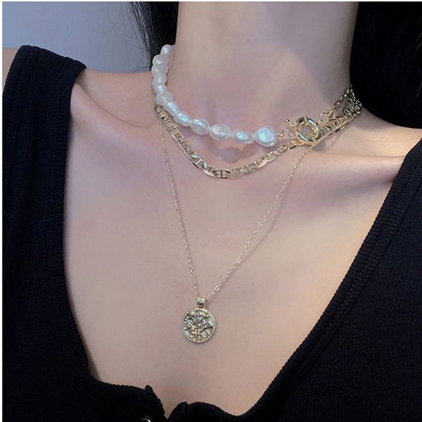 trendy metal carved coin pendant necklace multi-layer punk casual design long chain hip hop jewelry for women men gifts, Silver
trendy metal carved coin pendant necklace multi-layer punk casual design long chain hip hop jewelry for women men gifts, Silver