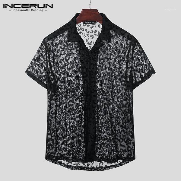 incerun men mesh shirt leopard print transparent short sleeve streetwear camisas 2020 lapel fashion party nightclub shirts1, White;black
incerun men mesh shirt leopard print transparent short sleeve streetwear camisas 2020 lapel fashion party nightclub shirts1, White;black