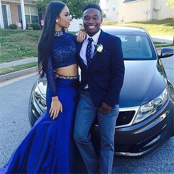african royal blue mermaid prom dresses two pieces long sleeve beaded trumpet formal evening dresses 2021 party dress, Black
african royal blue mermaid prom dresses two pieces long sleeve beaded trumpet formal evening dresses 2021 party dress, Black