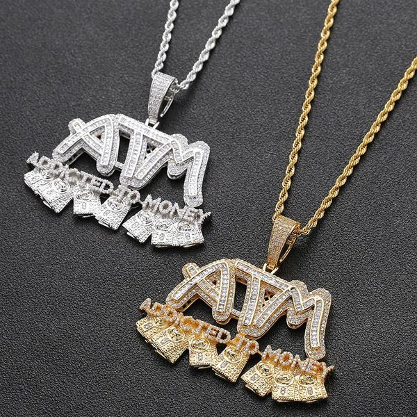 hip hop micro pave cubic zirconia bling iced out addicted to money atm pendants necklace for men rapper jewelry gold color, Silver
hip hop micro pave cubic zirconia bling iced out addicted to money atm pendants necklace for men rapper jewelry gold color, Silver