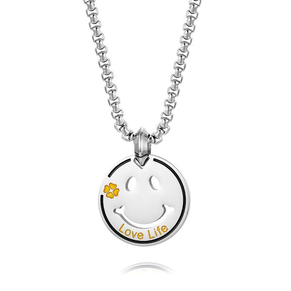 2020 new style gold color smiley pendant valentine's day gift fashion 316l stainless steel chain necklaces for women jewelry q1209, Bronze;silver
2020 new style gold color smiley pendant valentine's day gift fashion 316l stainless steel chain necklaces for women jewelry q1209, Bronze;silver