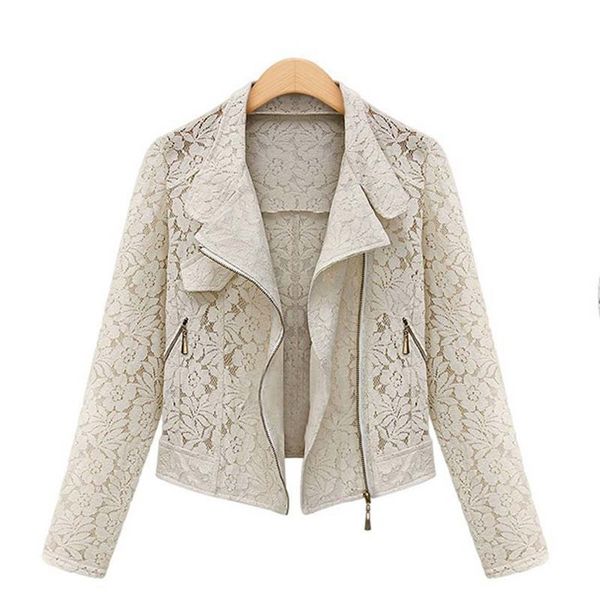 lace biker jacket autumn new brand full lace outwear leisure casual short jacket metal zipper jacket 201023, Black;brown
lace biker jacket autumn new brand full lace outwear leisure casual short jacket metal zipper jacket 201023, Black;brown