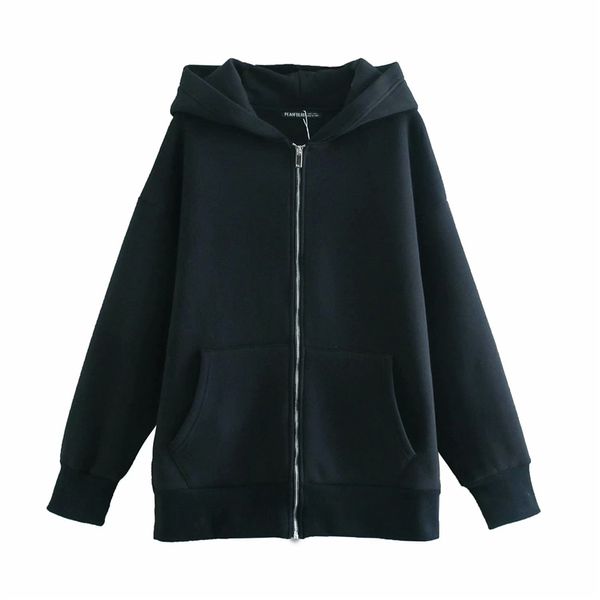 2021 new streetwear solid hoodies fashion cotton ladies 100% loose female chic purse long zipper with hood 6mld, Black
2021 new streetwear solid hoodies fashion cotton ladies 100% loose female chic purse long zipper with hood 6mld, Black