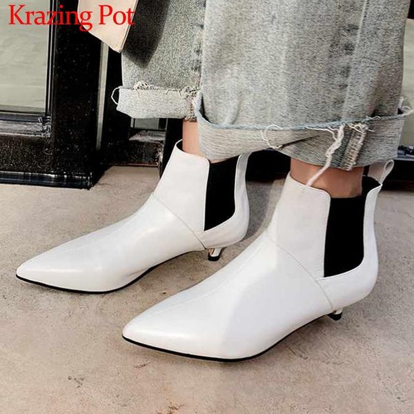 krazing pot sell well cow leather pointed toe stiletto med heels mixed colors winter women mature fashion ankle boots l10, Black
krazing pot sell well cow leather pointed toe stiletto med heels mixed colors winter women mature fashion ankle boots l10, Black