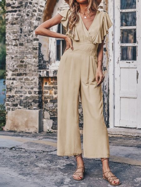 butterfly sleeve zip back wide leg jumpsuit w088#, White
butterfly sleeve zip back wide leg jumpsuit w088#, White