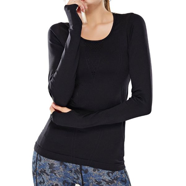women's sport long sleeves autumn new quick dry mesh sport long sleeves seamless jacquard round neck stretch running casual wear, White
women's sport long sleeves autumn new quick dry mesh sport long sleeves seamless jacquard round neck stretch running casual wear, White