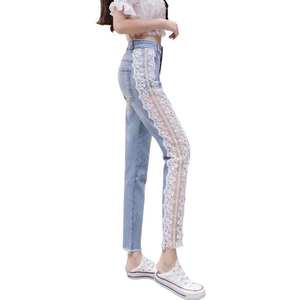 2021 summer new high waist brim pants for women fashion lace beads seam denies women's skinny pencli p1651 7qnc, Black;white
2021 summer new high waist brim pants for women fashion lace beads seam denies women's skinny pencli p1651 7qnc, Black;white