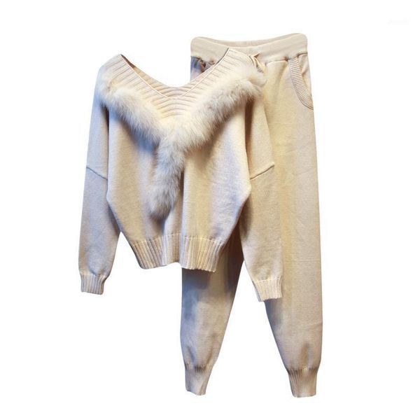 yiciya women v neck luxury fur cashmere blends knit sweater and pants sets knitted sweaters pants winter two pieces suits1, Gray
yiciya women v neck luxury fur cashmere blends knit sweater and pants sets knitted sweaters pants winter two pieces suits1, Gray
