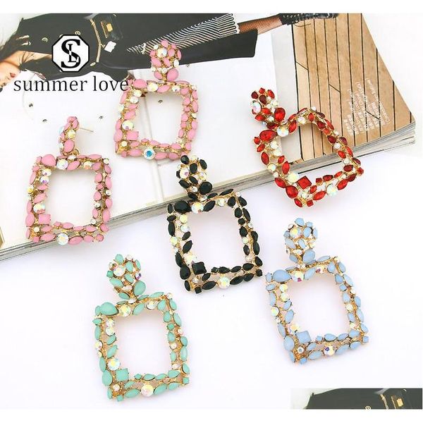 new arrival geometric crystal stone rhinestone earrings fashion big colorful statement dangle earring daily wedding party jewerly okdkz, Silver
new arrival geometric crystal stone rhinestone earrings fashion big colorful statement dangle earring daily wedding party jewerly okdkz, Silver