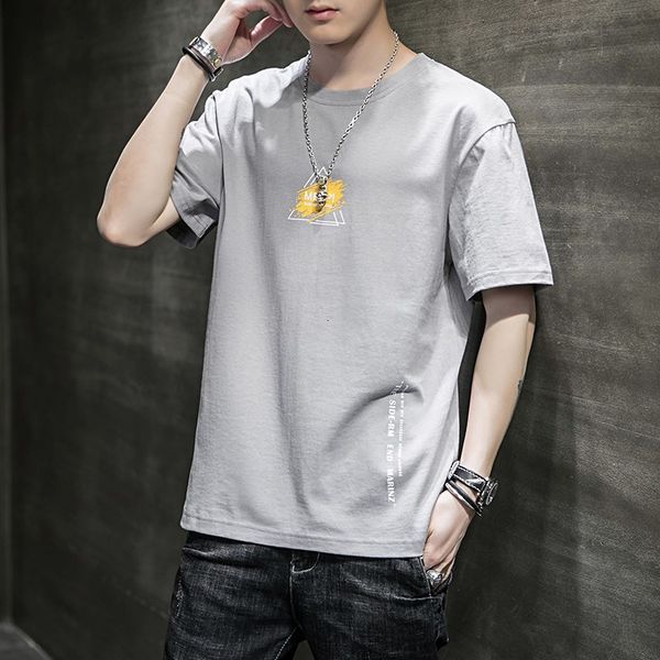 short 2021 new summer clothes casual loose trend half sleeve t-shirt men's fashion brand, White;black
short 2021 new summer clothes casual loose trend half sleeve t-shirt men's fashion brand, White;black
