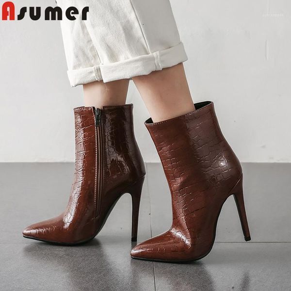 boots asumer big size 34-43 fashion ankle pointed toe zip thin high heels prom elegant ladies autumn winter 2021 1, Black
boots asumer big size 34-43 fashion ankle pointed toe zip thin high heels prom elegant ladies autumn winter 2021 1, Black