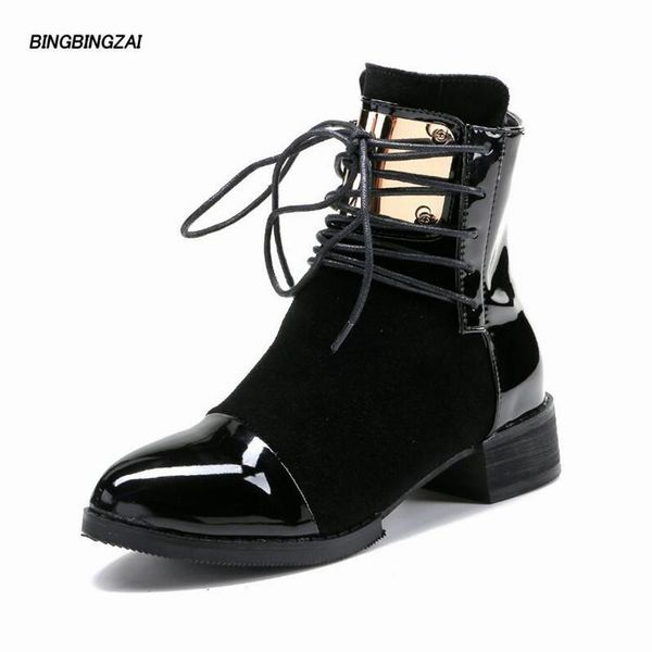 bbzai new pattern europe and america genuine leather women's boots 3cm suede short boots fashion show botas mujer 35-42 43, Black
bbzai new pattern europe and america genuine leather women's boots 3cm suede short boots fashion show botas mujer 35-42 43, Black