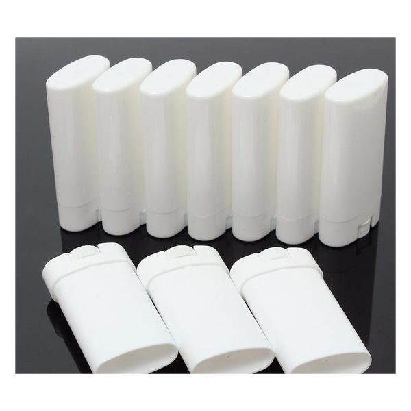 1000pcs 15g Plastic Empty Diy Oval Lip Balm Tubes Portable Deodorant Containers Clear White Lipstick Fashio Jllhgw Sinabag